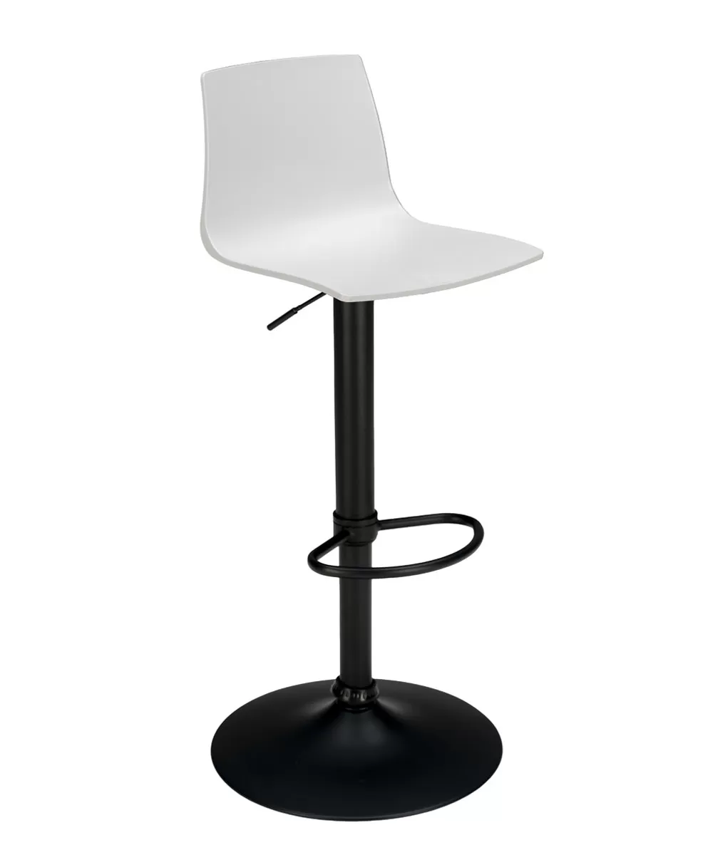 Hocker Imola mit Gasdruck-Verstellsystem und schwarzem Fuß